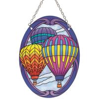 Hot Air Balloon Medium Oval Suncatcher-GEJBD89