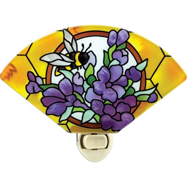 Lavender & Bee Fan Shaped Nightlight