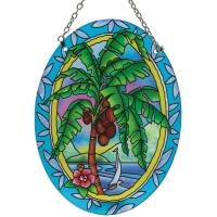 Island Palm Medium Oval Suncatcher-GEJBD91