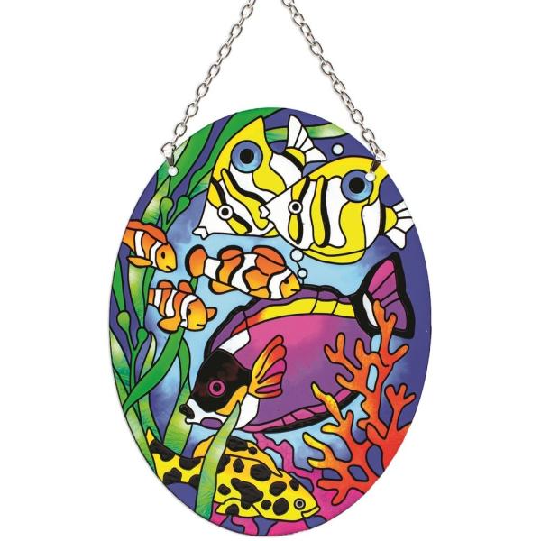 Tropical Fish Medium Oval Suncatcher