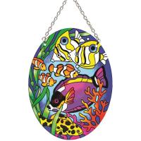 Tropical Fish Medium Oval Suncatcher-GEJBD93