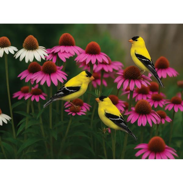Goldfinch Gathering 1000 pc Puzzle