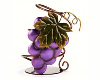 Metal Grape Wine Holder, Purple-GIFT084040