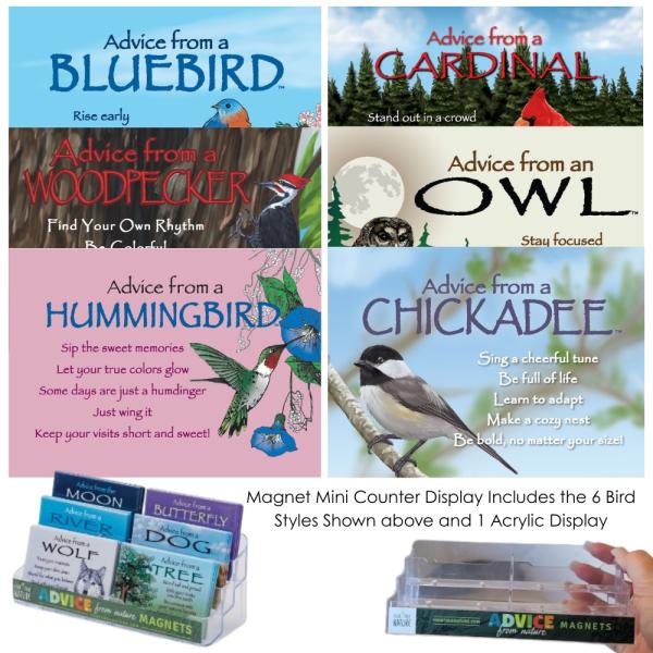 Wild Birds Mini Counter Magnet Display