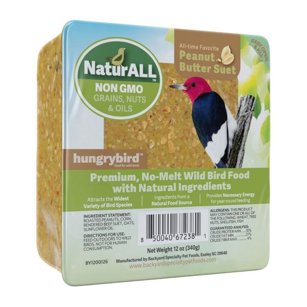 NaturAll Peanut Butter Suet Cake 12oz plus freight