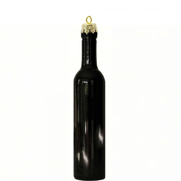 Viniature Name Drop Bordeaux Bottle Ornament Gold Top