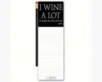 Magnetic Note Pad with Pencil: I Wine Alot It Makes Me Feel Better-GRIMMALOTMNP