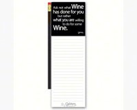 Magnetic Note Pad with Pencil: Ask not what Wine has done for you but rather..-GRIMMASKMNP