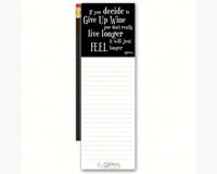 Magnetic Note Pad with Pencil: If you decide to give up wine you don't really live longer it will-GRIMMFEELMNP