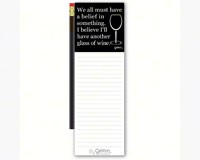 Magnetic Note Pad with Pencil: We all must have a belief in something.-GRIMMGLASSMNP