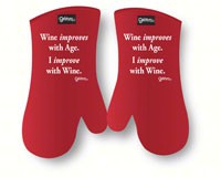 Wine improves with Age. I  improve with Wine Oven  Mitt-GRIMMIMPROVEMIT