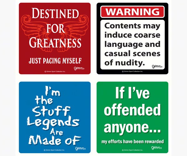 Set of 4 Word Coasters-3.5 inches Square Coasters Boxed