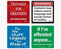 Set of 4 Word Coasters-3.5 inches Square Coasters Boxed-GRIMMWORD2COAST