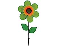 12 inch Green Sunflower with Leaves-ITB2702
