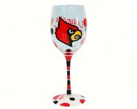 Wine Glass 12 oz - Louisville Cardinals-JENKINS13285