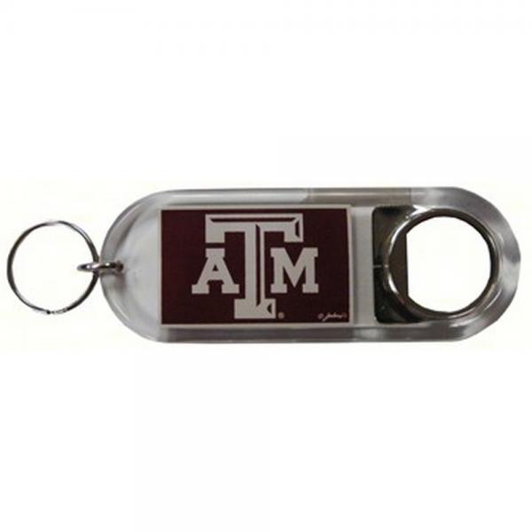 Lucite Logo Bottle Opener Keychain - Texas A&M Aggies
