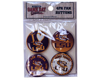 Buttons 4 Pack LSU Tigers-JENKINS27499