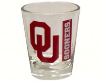 Shot Glass Logo - Oklahoma Sooners-JENKINS30459