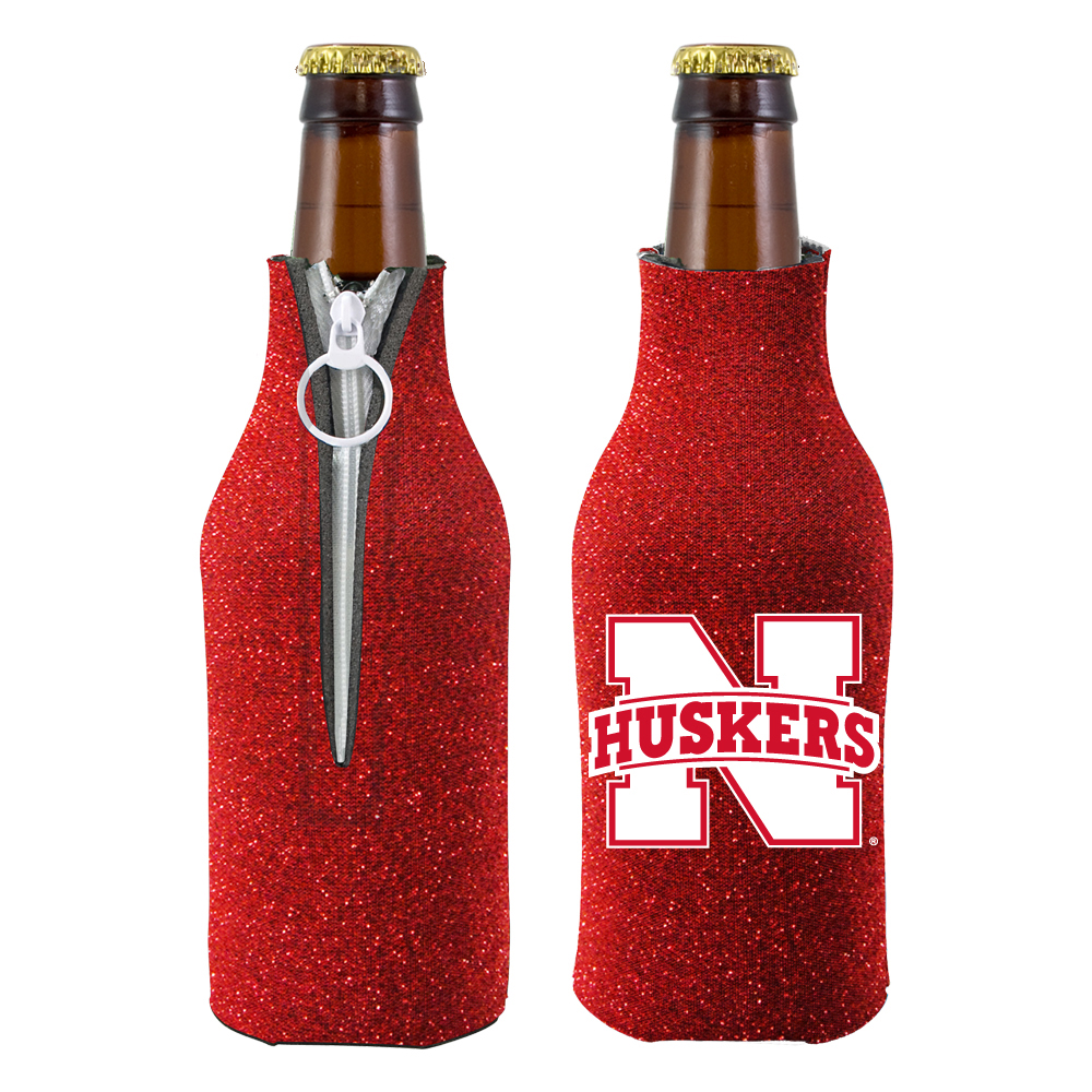 Glitter Bottle Coolie Nebraska Cornhuskers-KO077986559