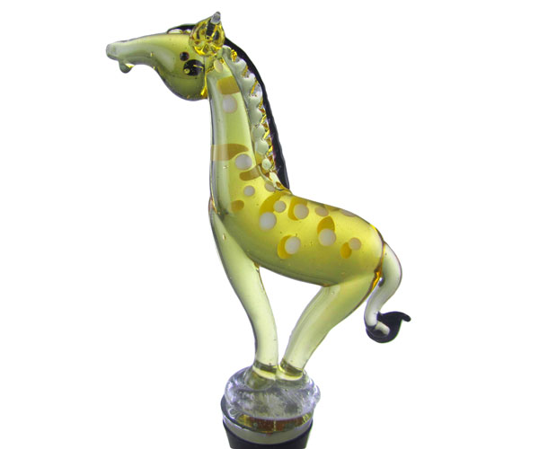 Glass Giraffe Bottle Stopper