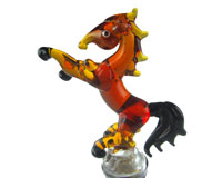 Glass Bottle Stopper Horse-14315