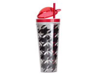 Slurp N' Snack Tumbler For Snack And Drink - Houndstooth-AC3009SS