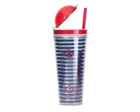 Slurp N' Snack Tumbler For Snack And Drink - Stripes & Anchors-AC3011SS