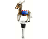 Glass Democrat Donkey Bottle Stopper-BS-373