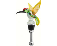 Glass Spring Hummingbird Bottle Stopper-BS-400