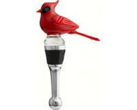 Glass Cardinal Bottle Stopper-BS-410