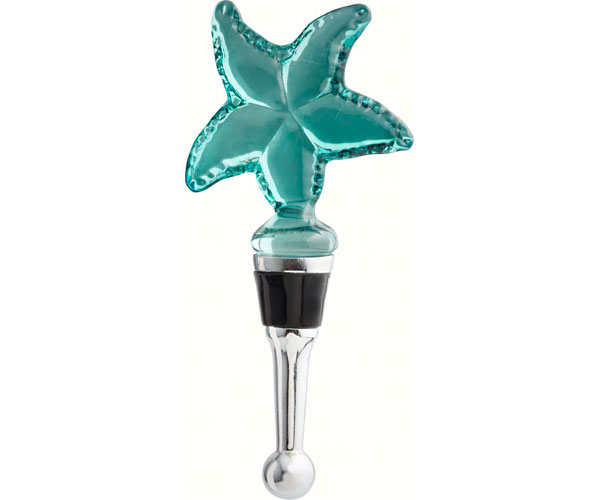 Glass Bottle Stopper Biscayne Starfish