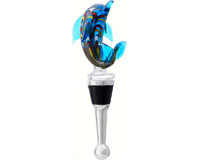 Glass Bottle Stopper Venetian Dolphin-BS-448