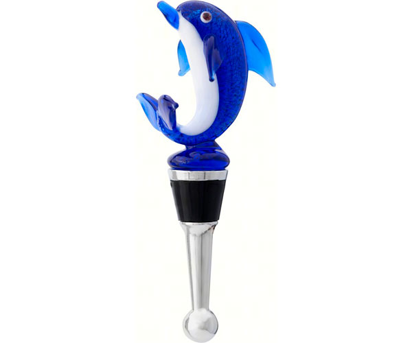 Glass Bottle Stopper Classic Dolphin