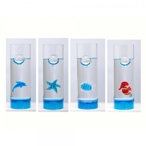 Floating Sea Life in Vase 4 Piece Assortment