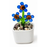 Milano Art Glass Purple Flower-MA-047