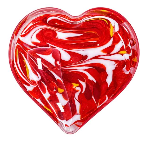Milano Art Glass Red Heart