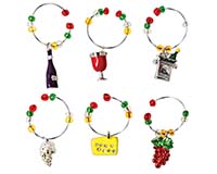 Wine Country Wine Charms Set of 6-WB-81