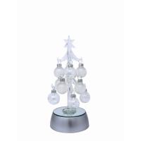 Clear Light Up Tree with 12 Ornaments - Gift Box-XM-1122