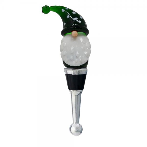 Gnome with Green Hat Bottle Stopper