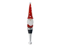 Santa Gnome with Tall Hat Bottle Stopper - Red-XM-1158