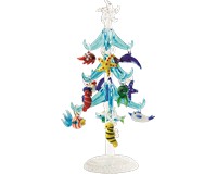 Blue Glass Tree 7.75 inch with Sea Life Ornaments-XM-576