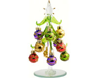 Tree - Green - Shiny - 12 Ornaments - 6 Inch - GB-XM-706