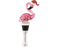 Bottle Stopper Flamingo in Santa Hat-XM-735