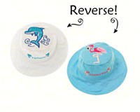 Dolphin/Flamingo Reversible Kids Hat Medium-LCHSMDF