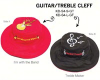 Guitar Treble Clef Reversible Kids Hat Small-LCHSSGT