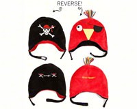 Pirate/Parrot Reversible Kid's Winter Hat Small-LCKDWSPP