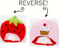 Strawberry/Cupcake Reversible Kid's Winter Hat Small-LCKDWSSC