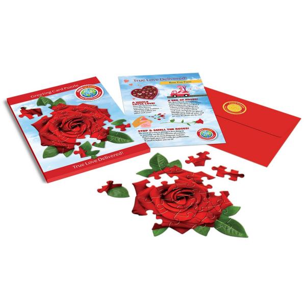 Piece on Earth Rose Greeting Card Puzzle 20 pc