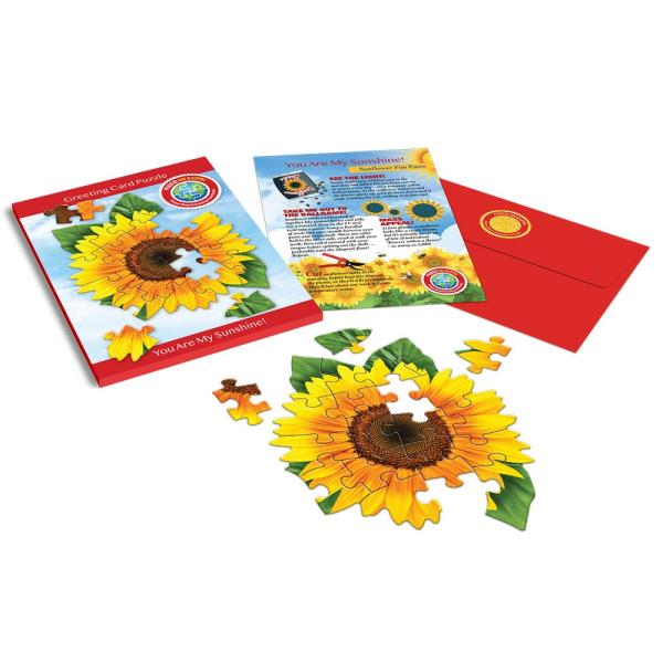 Piece on Earth Sunflower Greeting Card Puzzle 20 pc