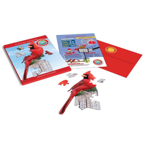 Piece on Earth Cardinal Greeting Card Puzzle 20 pc